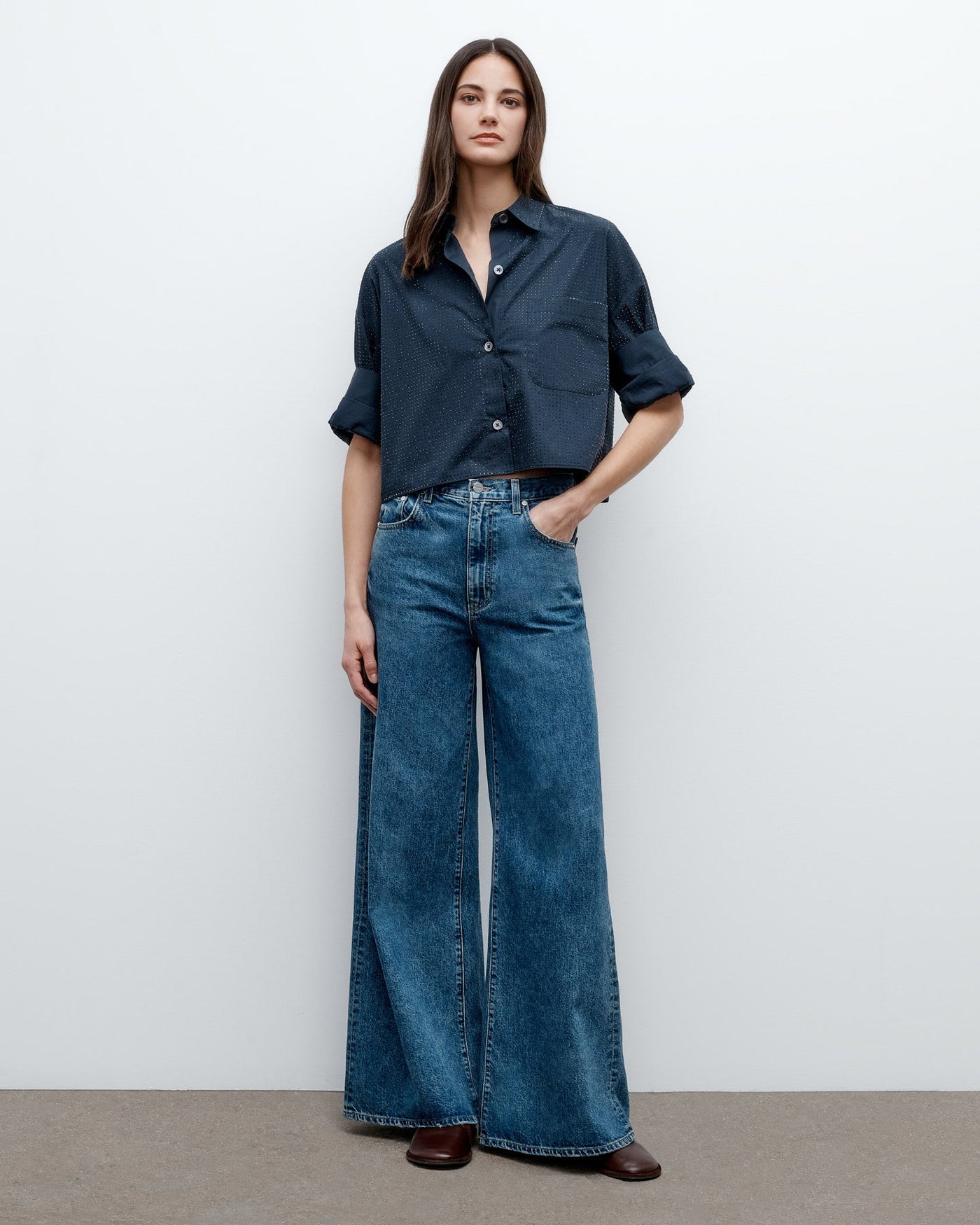 NEXT EX WITH CRYSTALS TOP IN MIDNIGHT