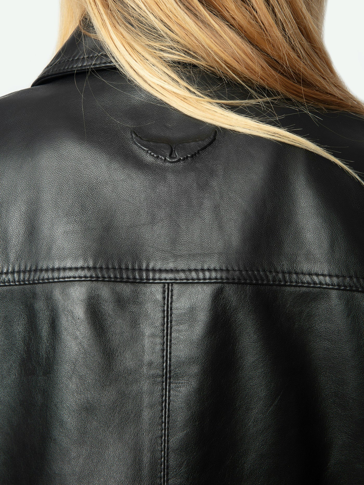LISTON CROPPED BLACK LEATHER JACKET