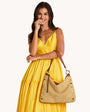Hammitt KYLE LARGE IN COCOA RAFFIA/GOLD at Romi Boutique