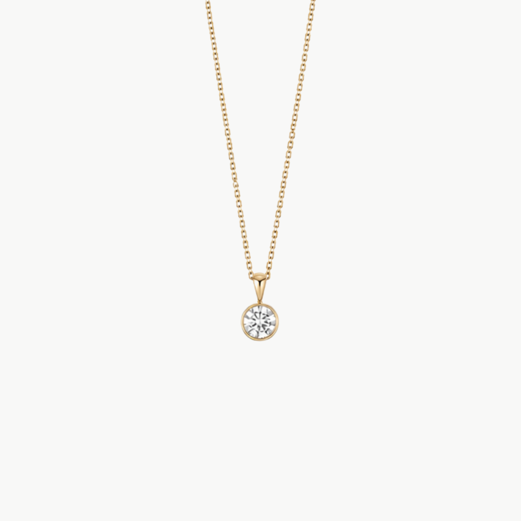 Emerson Stone Solstice Classic Bezel Diamond Necklace at Romi Boutique