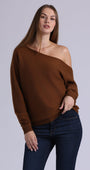 Minnie Rose CASHMERE OFF THE SHOULDER TOP at Romi Boutique