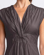 Go Silk Go Crinkle Cut Twist Dress at Romi Boutique