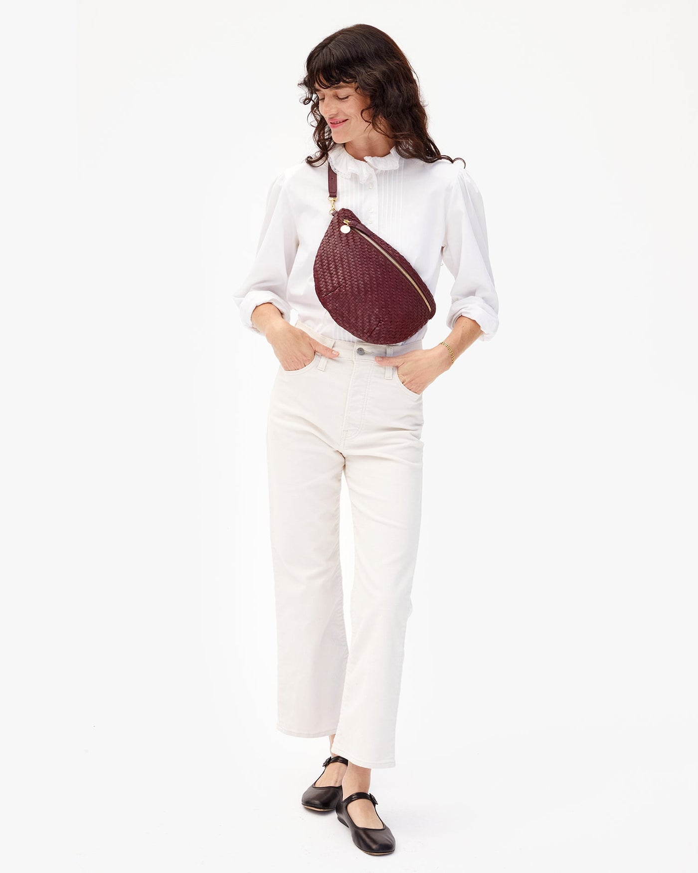 GRANDE FANNY IN CASSIS WOVEN ZIG ZAG - Romi Boutique