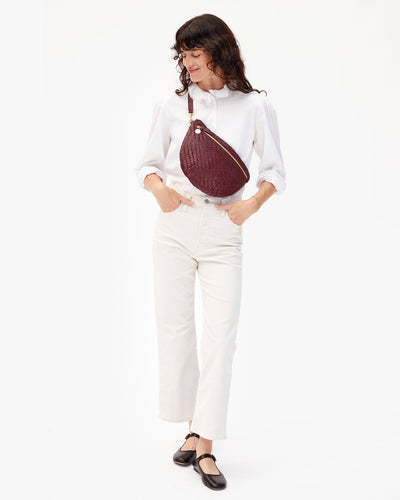 GRANDE FANNY IN CASSIS WOVEN ZIG ZAG - Romi Boutique