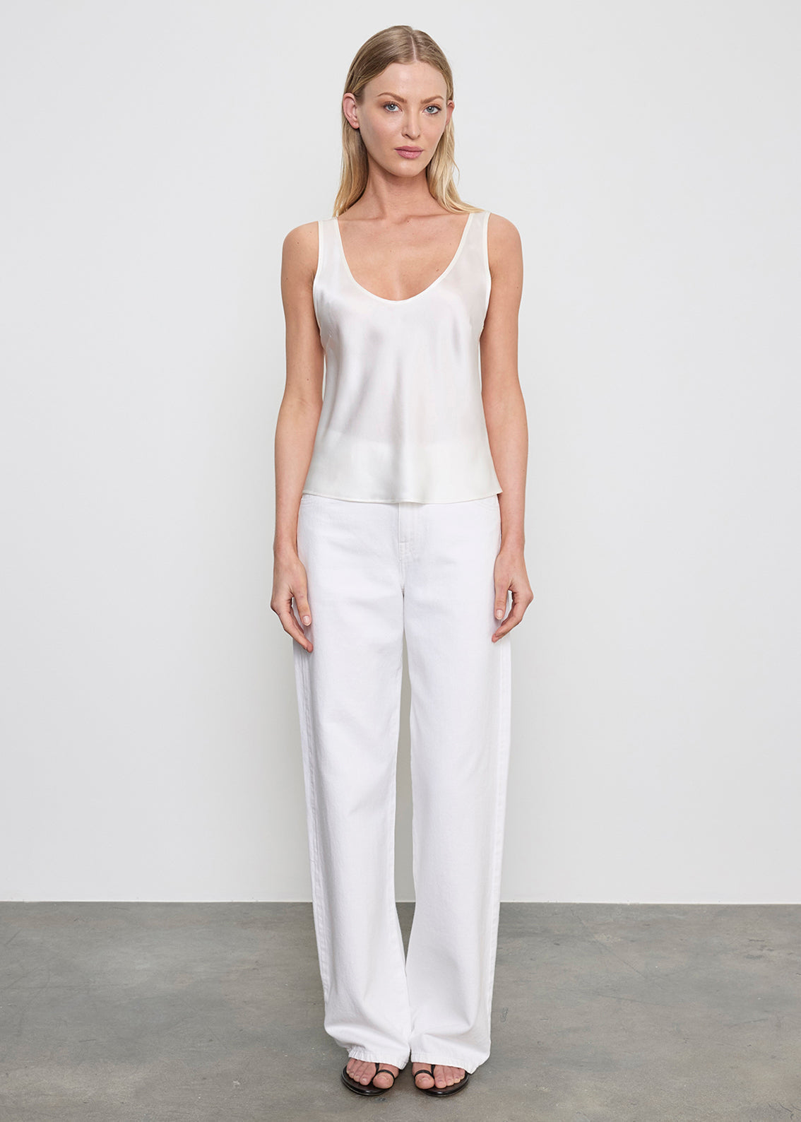 Silk Satin U Tank