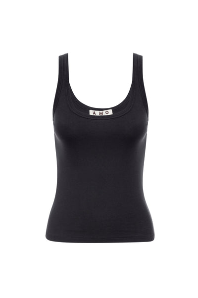 LAYERING TANK IN VINTAGE BLACK - Romi Boutique