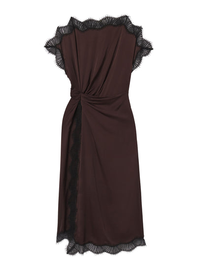 LUNA DRESS IN COCOA/BLACK - Romi Boutique
