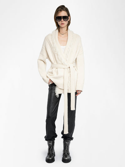 ALPA MID-LENGTH COAT IN ECRU