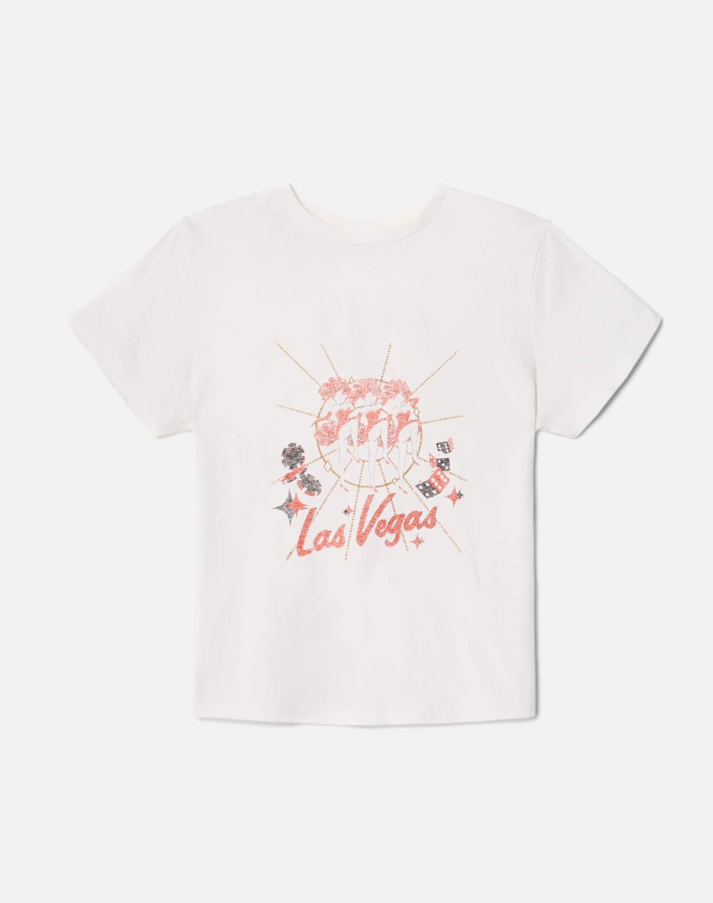 CLASSIC "VEGAS" TEE IN VINTAGE WHITE - Romi Boutique