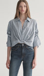 A.L.C Leo Striped Cotton Shirt at Romi Boutique