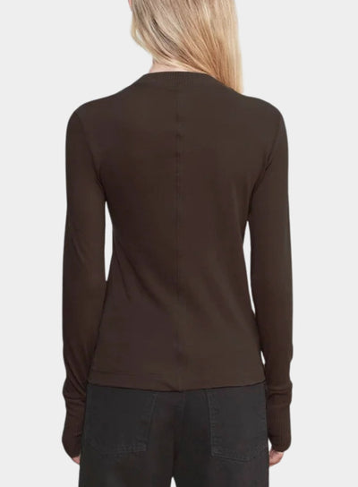 CASHMERE EASY CUFFED U IN DARK BROWN