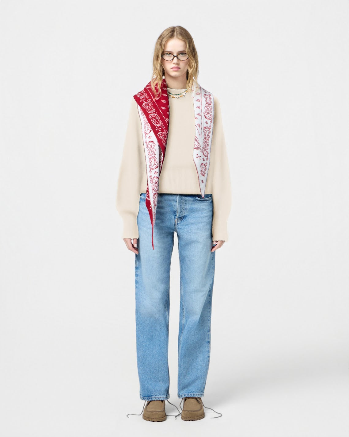 SCULPTED CREW IN CREAM