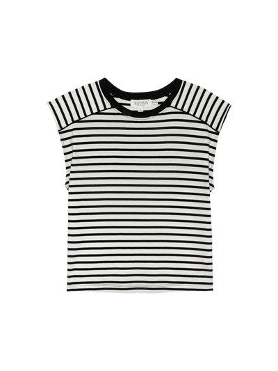 PERRY MUSCLE TANK IN CROSS WALK STRIPE