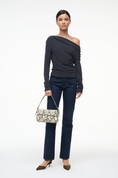 PHILOMENA TOP IN CHARCOAL
