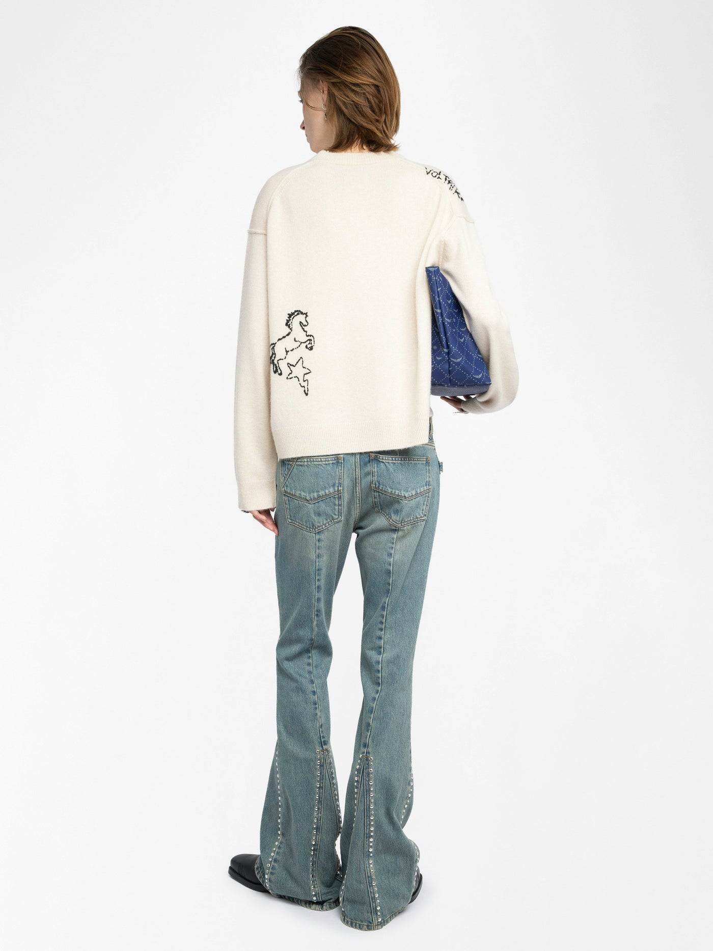 MARKUZ CASHMERE SWEATER IN ECRU