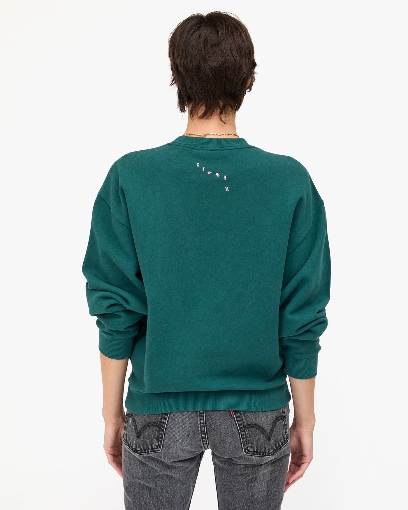 OVERSIZED CIAO SWEATSHIRT IN DEEP PINE - Romi Boutique