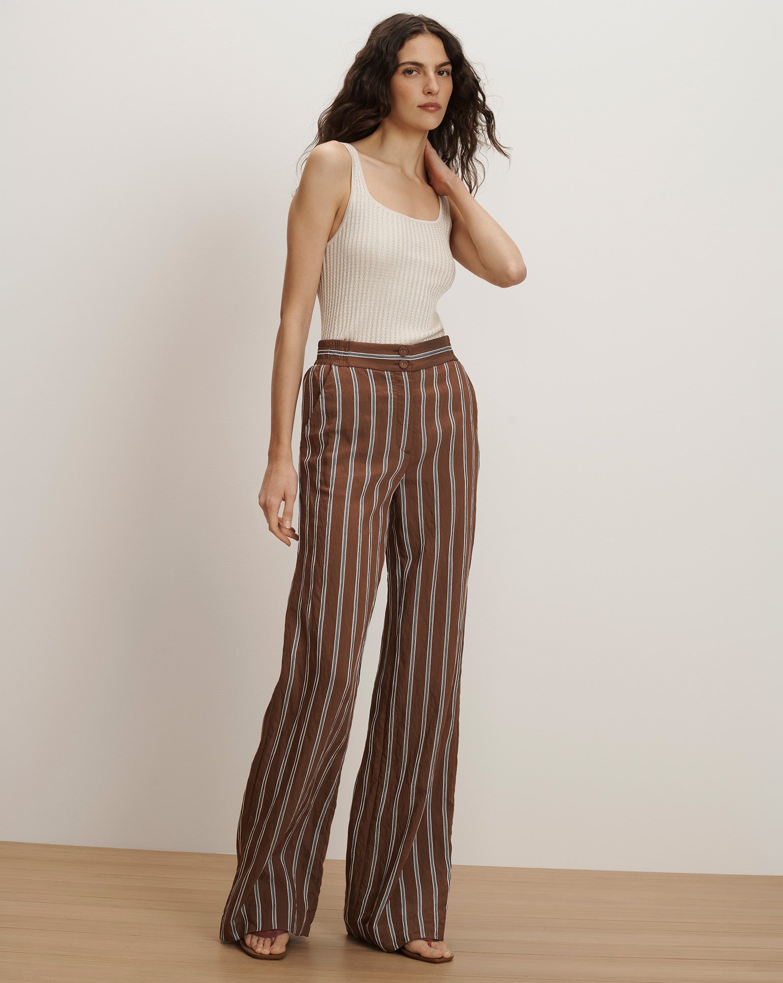 Veronica Beard CARRAWAY WIDE-LEG PANT at Romi Boutique