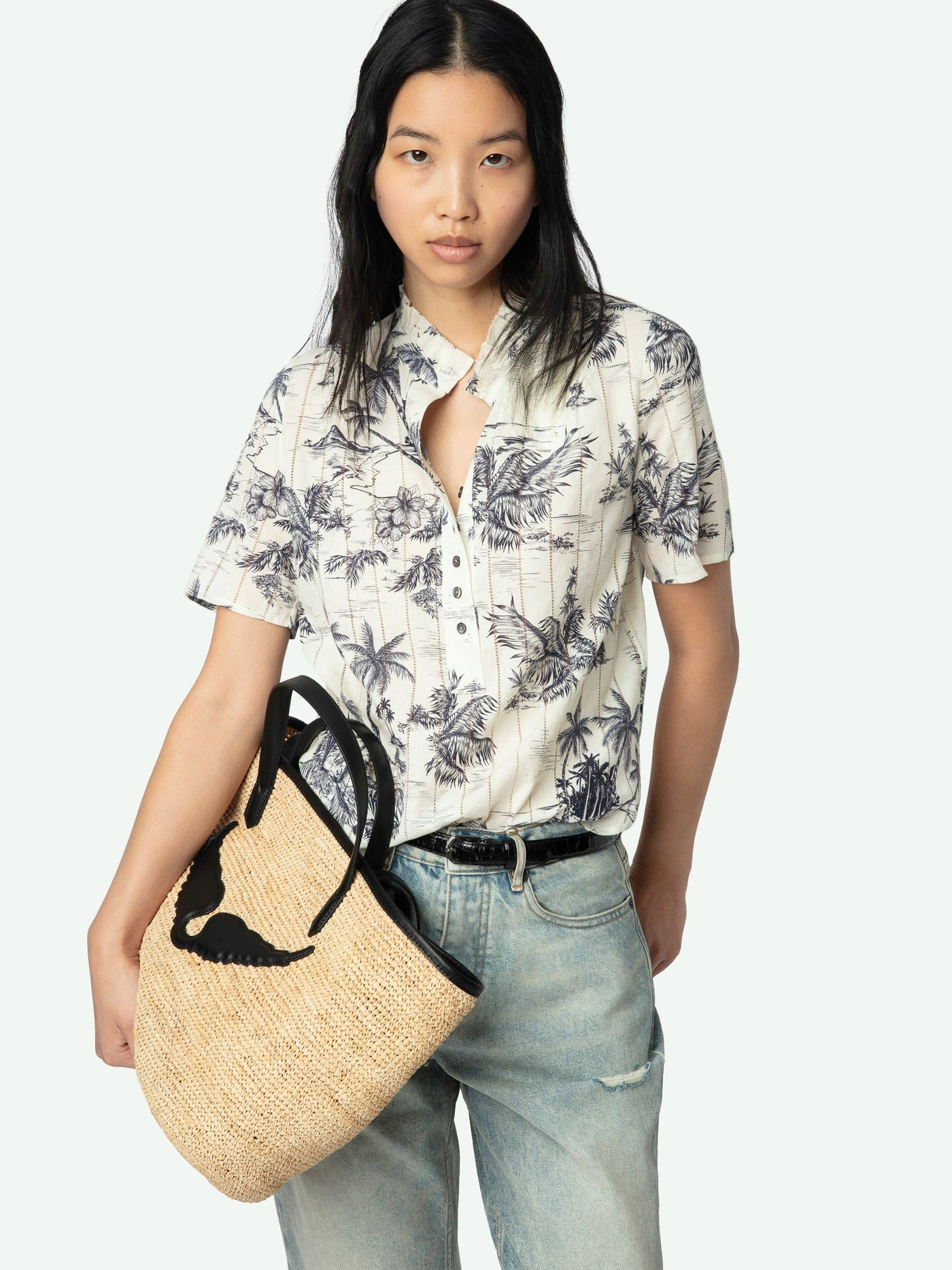 TOPHER TOP IN ECRU