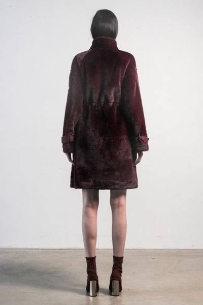CHICA CHICA JACKET IN BURGUNDY