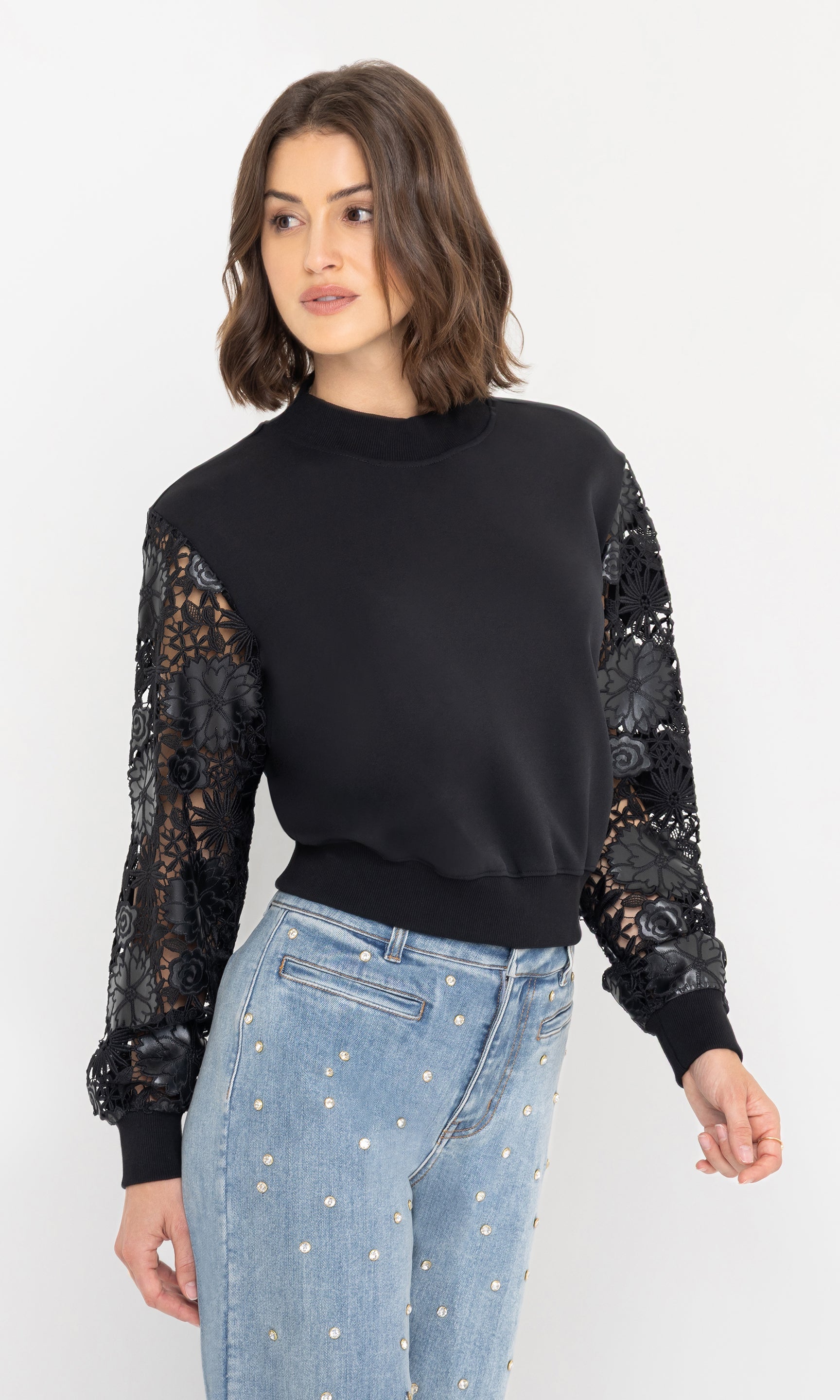 THERON GUIPURE SWEATSHIRT