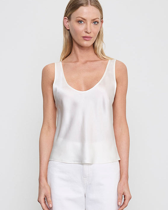 Silk Satin U Tank