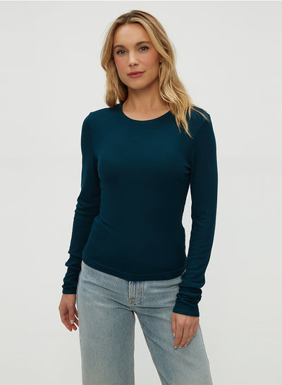 FINN CREWNECK TOP IN RAINFOREST
