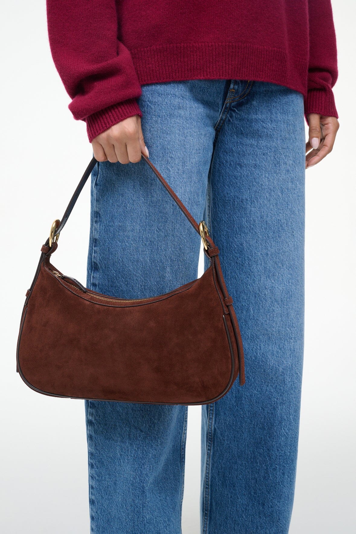 PINE SHOULDER BAG IN MAHOGANY