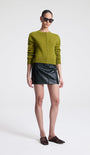 A.L.C Cowan Leather Mini Skirt at Romi Boutique