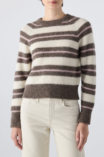 SYDNEY SWEATER IN COCOA/BONE MULTI