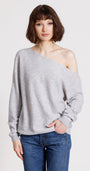 Minnie Rose CASHMERE OFF THE SHOULDER TOP at Romi Boutique