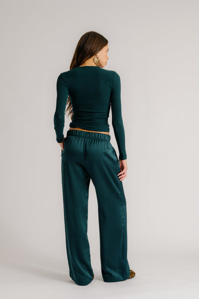 BRYNN WIDE LEG SILK PANT IN SACRAMENTO