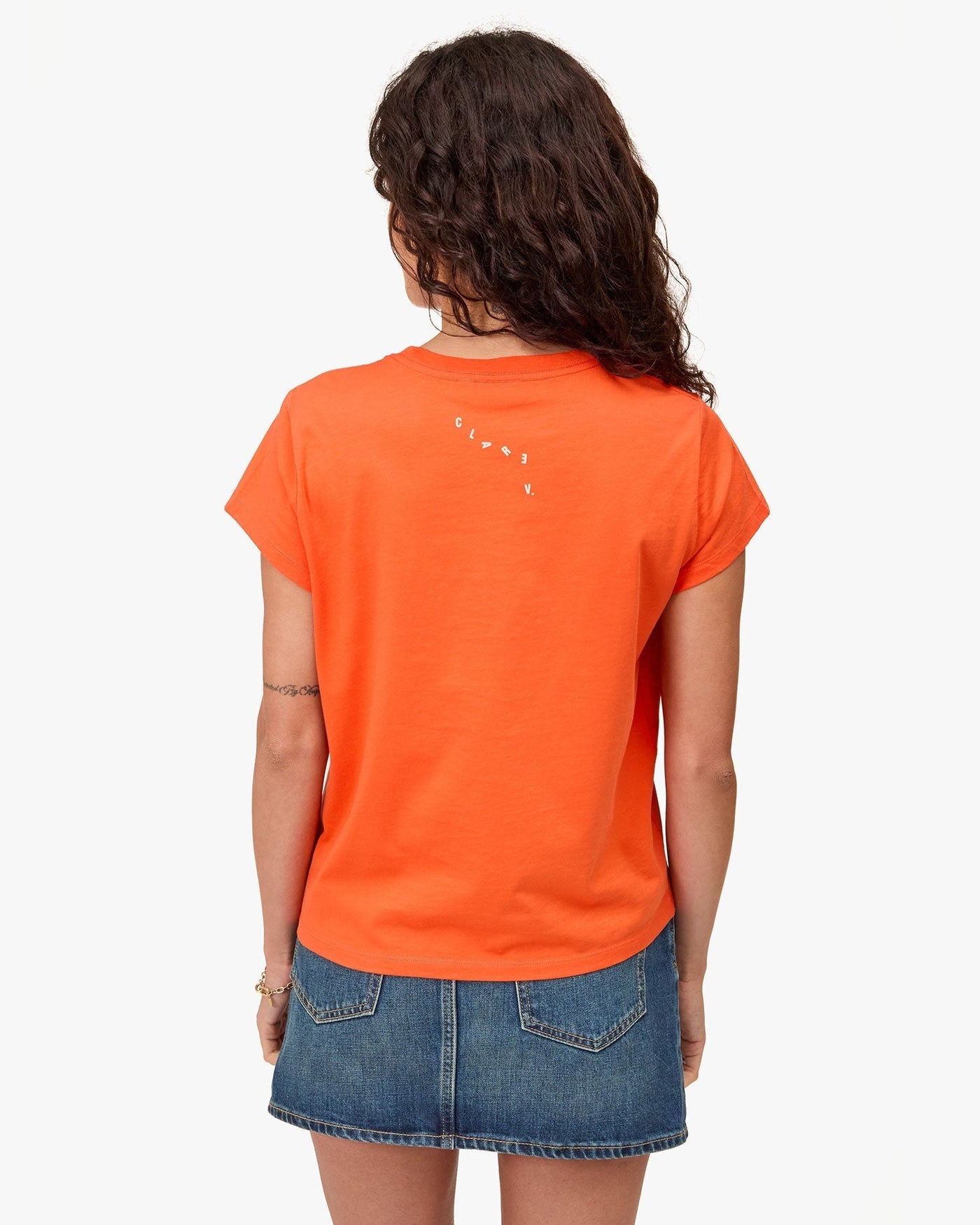 CLASSIC TEE IN SCARLET ORANGE W/ CREAM CALIFORNIE