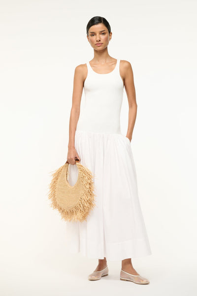 MOON RAFFIA TOTE BAG IN NATURAL RAFFIA - Romi Boutique