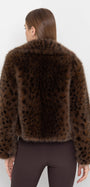 Generation Love LEXY LEOPARD FAUX FUR JACKET at Romi Boutique