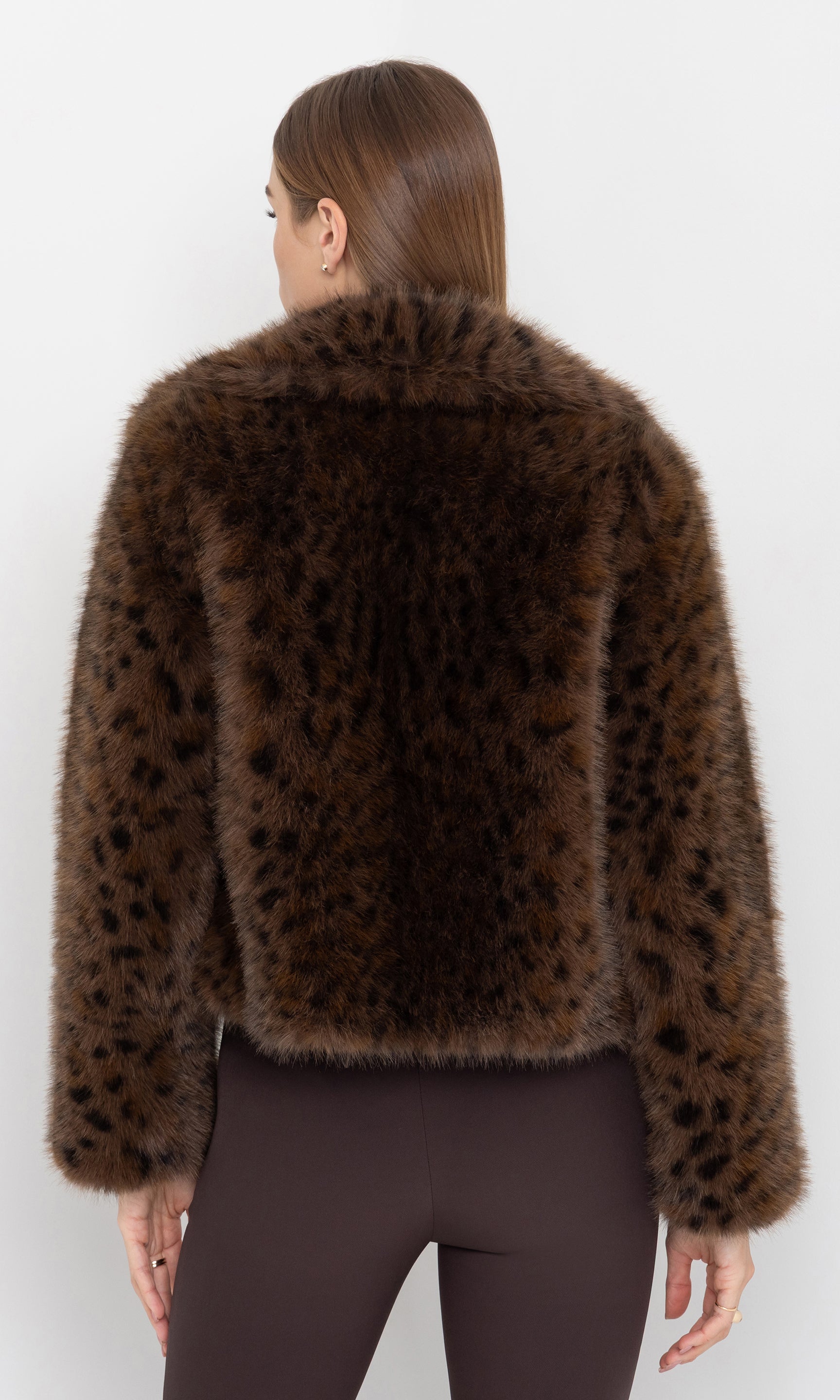 Generation Love LEXY LEOPARD FAUX FUR JACKET at Romi Boutique