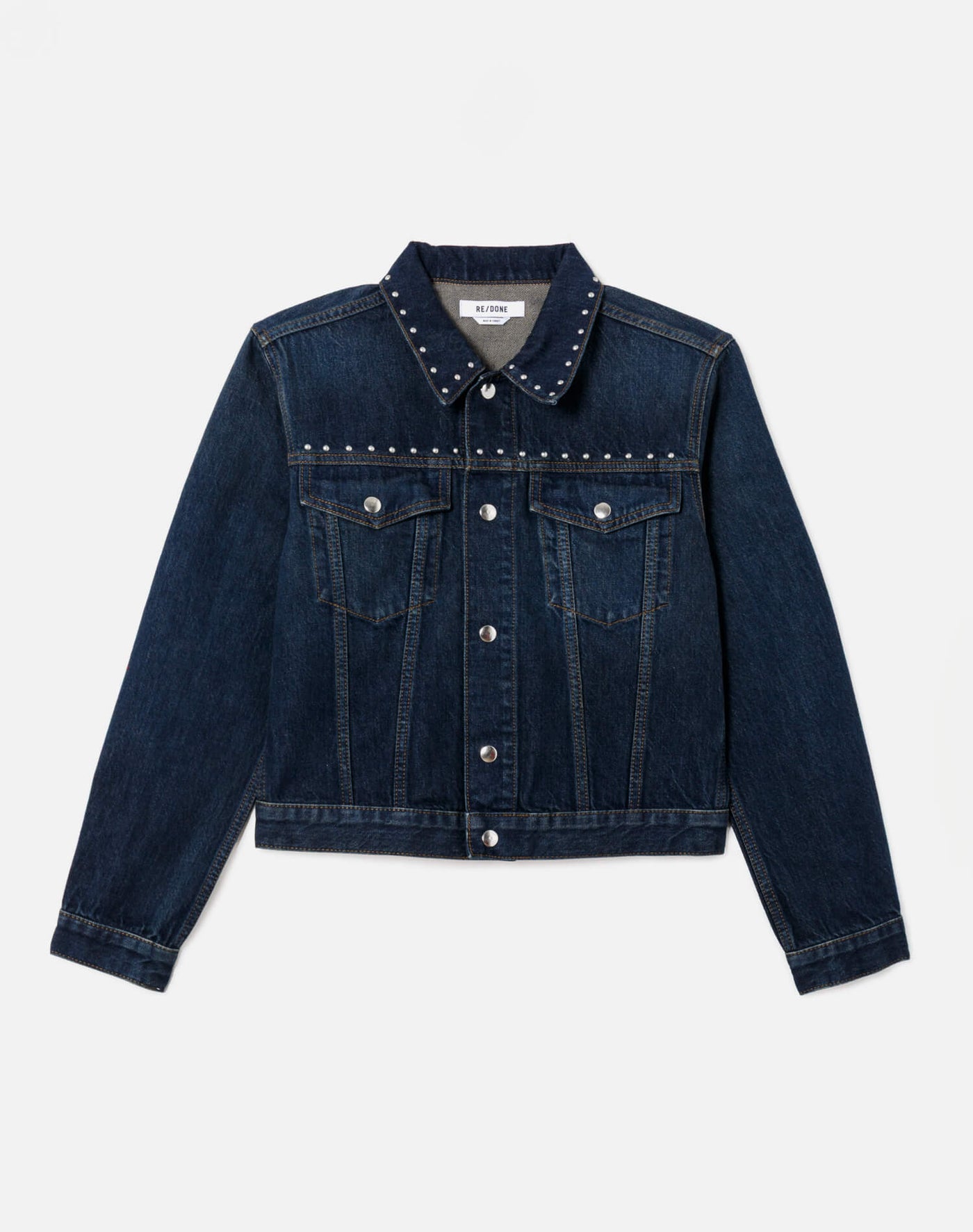 BABY TRUCKER JACKET IN BARELY WORN STUD - Romi Boutique