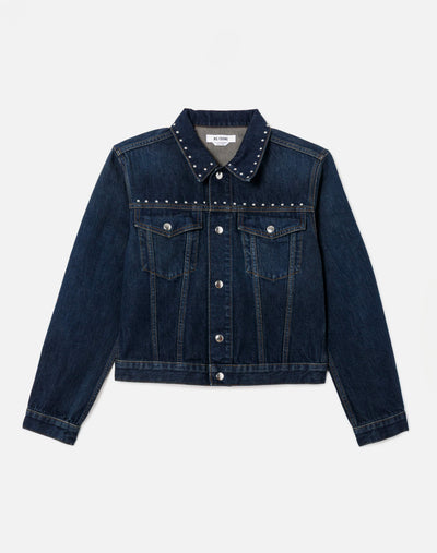 BABY TRUCKER JACKET IN BARELY WORN STUD - Romi Boutique