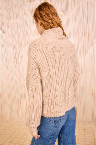 VERON ALPACA KNIT TURTLENECK IN DUNE