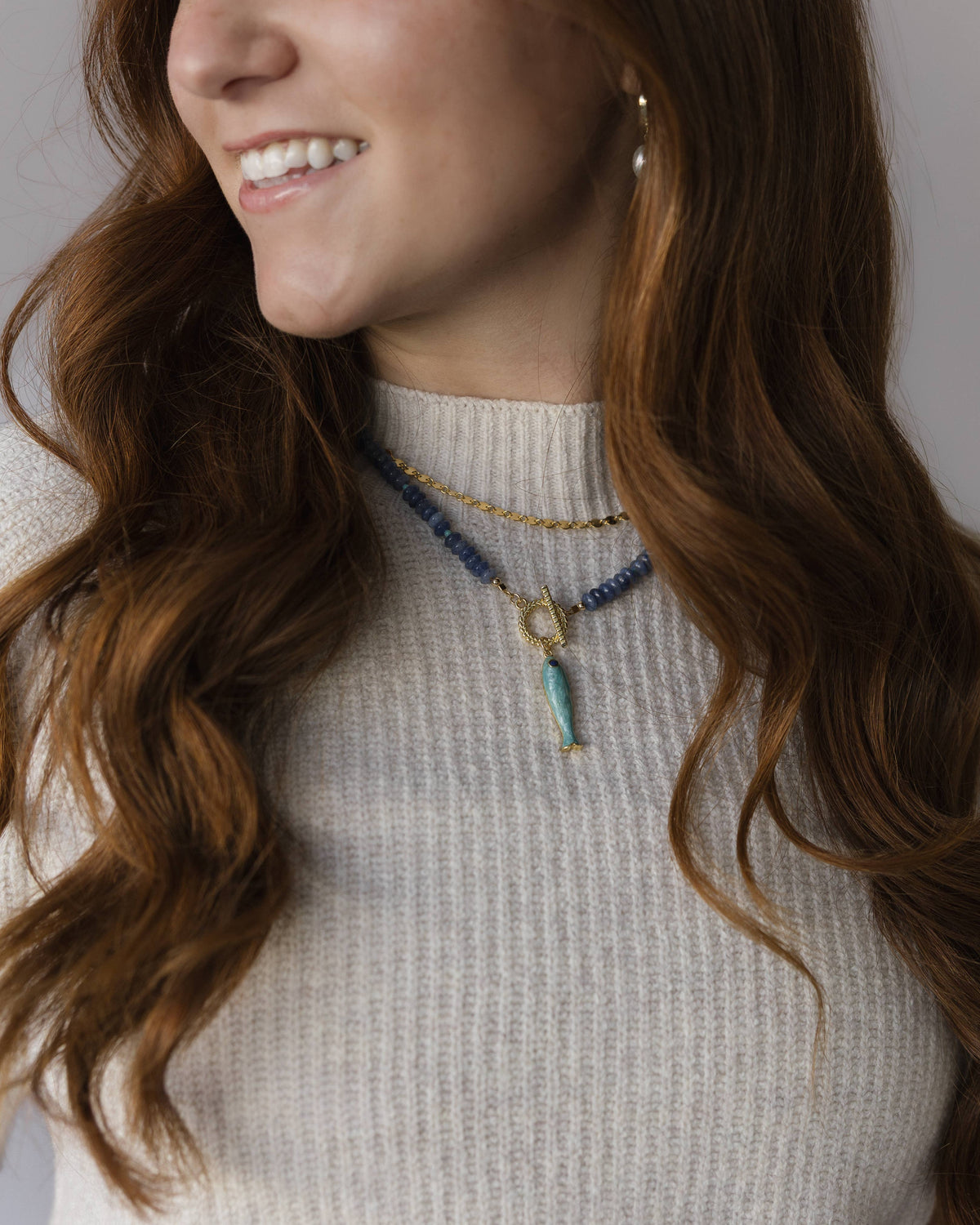 Romi Fish Alley Toggle Necklace at Romi Boutique