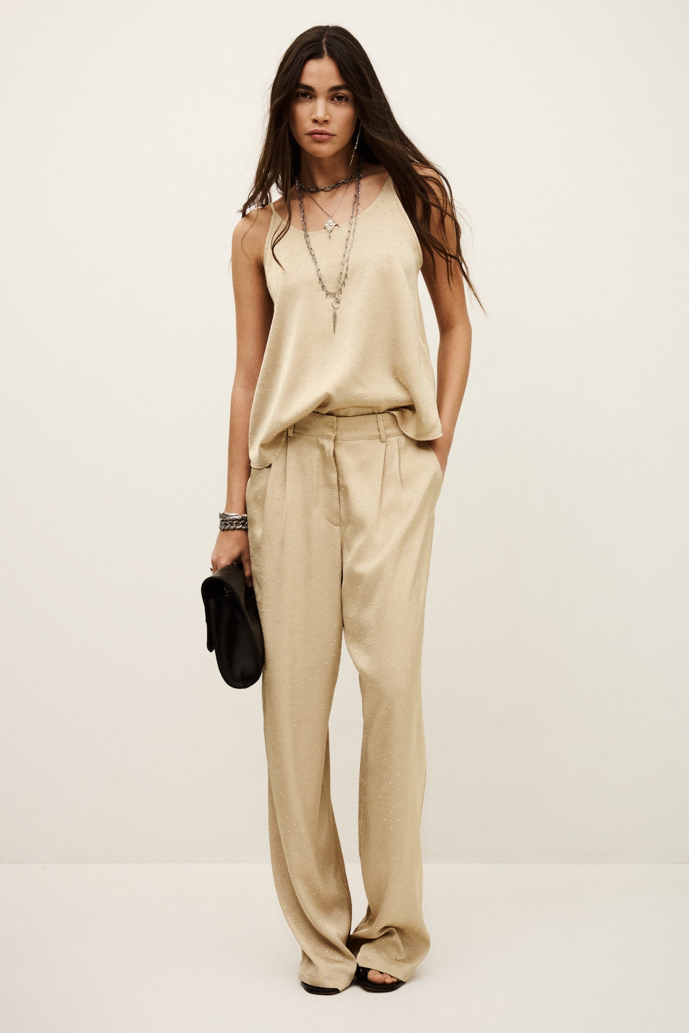 DELOY PANTS IN CHAMPAGNE