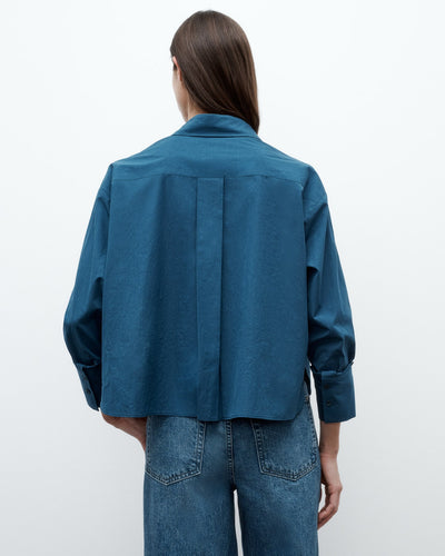 J.D. SHIRT IN BLUE WING TEAL - Romi Boutique
