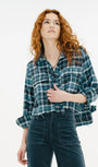 CROSBY FLANNEL IN SLATE PLAID - Romi Boutique