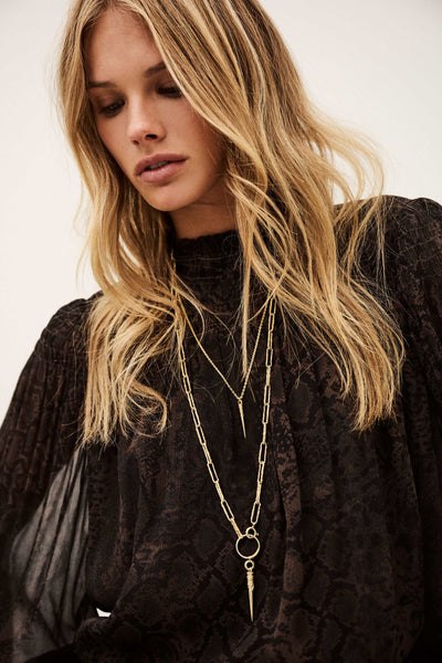 SHAMY TOP IN MARRON