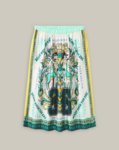 VANESSA MIDI SKIRT IN SPORTY JADE