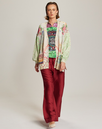 LIV LONG PRINTED CARDIGAN IN SHIPIBO