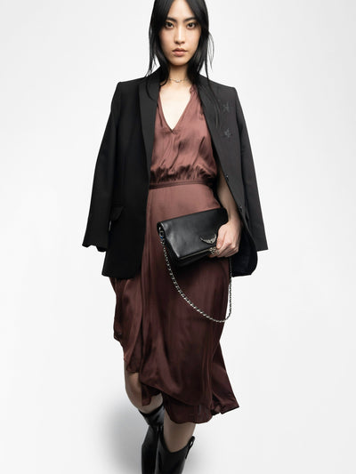 RANDALL DRESS IN BURGUNDY