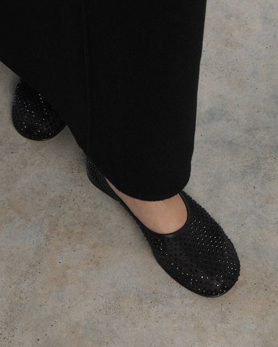 BALLA CRYSTALS FLAT IN BLACK