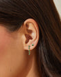 EF Collection Multi Emerald Chain Stud Earrings at Romi Boutique