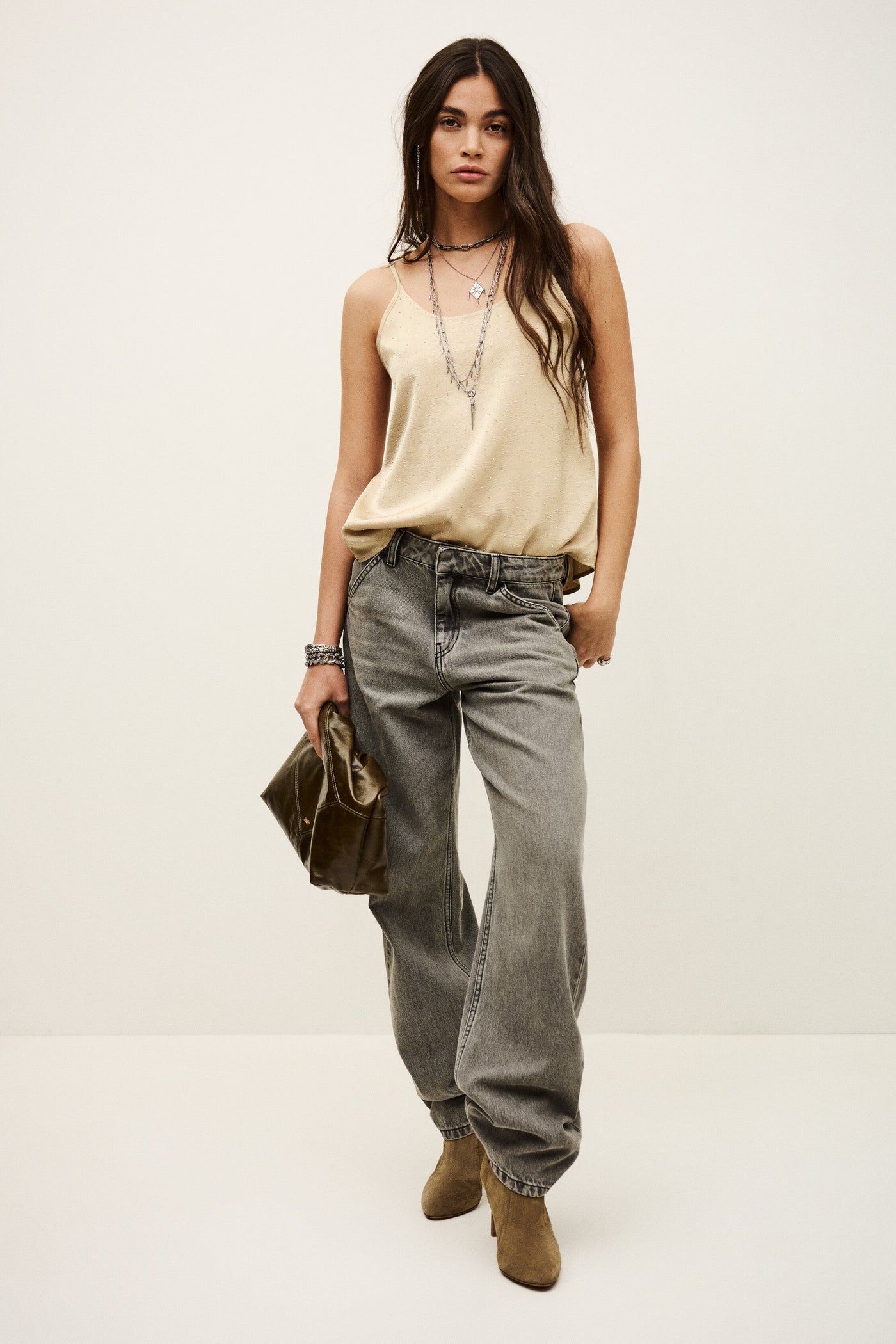 DIGUE TANK TOP IN CHAMPAGNE