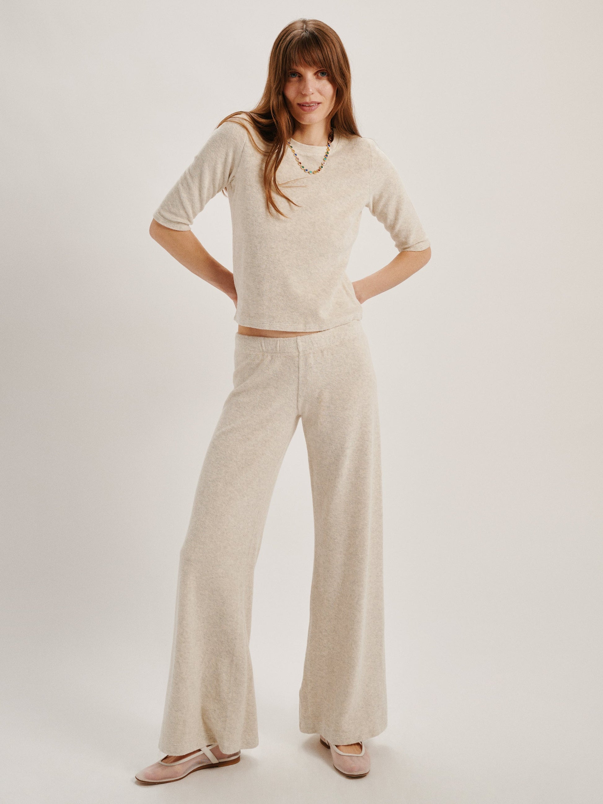 Suzie Kondi LITO LOW RISE FLARE PANTS at Romi Boutique